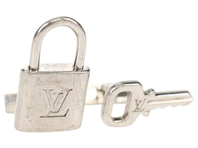 LOUIS VUITTON Bouton De Manchette Cadena Eclet Padlock Ag925 Silver Auth 143056M Silvery