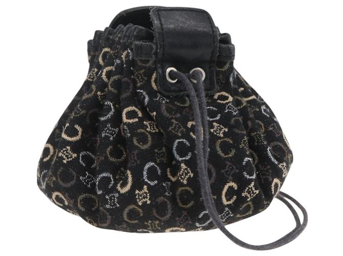 Céline CELINE C Macadam Canvas Tasche, marine, authentisch 148573V Marineblau