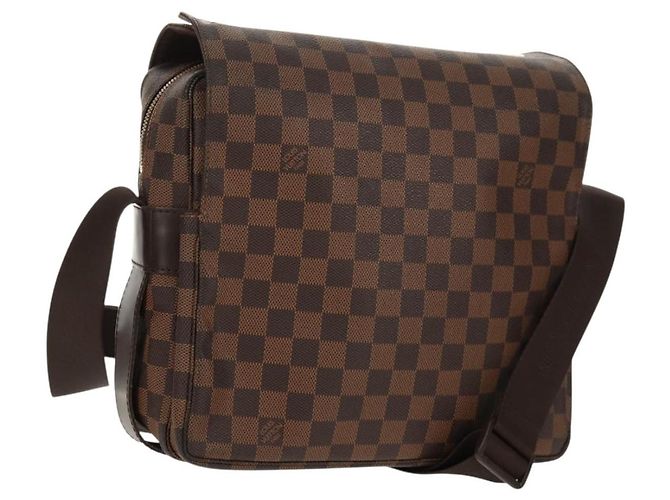 LOUIS VUITTON Borsa a Spalla Naviglio Damier Ebene N45255 LV Auth bs31667