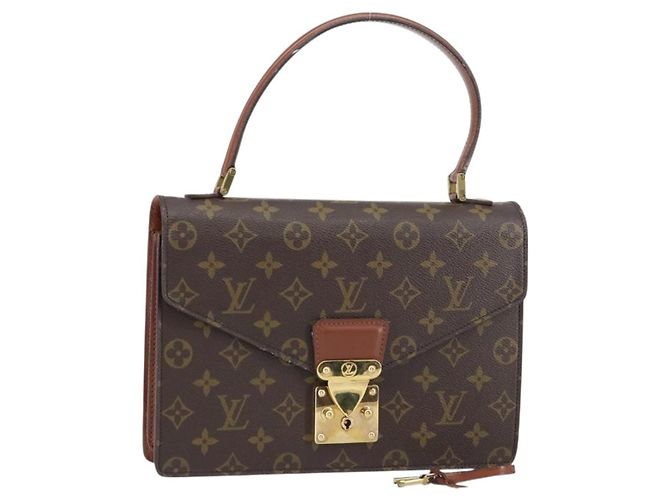LOUIS VUITTON Bolsa de Mão Monogram Concorde M51190 LV Auth ep12378 Monograma