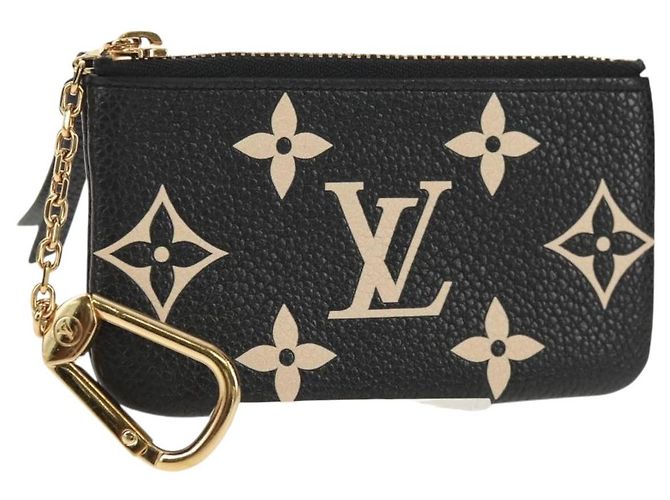 LOUIS VUITTON Pochette Cles Monogram Empreinte Portamonete M80885 LV Auth 154178M Nero