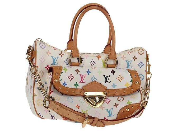 LOUIS VUITTON Handtasche Rita Monogram Multicolor 2way Weiß M40125 LV Auth ka242AV