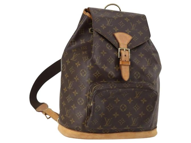 LOUIS VUITTON Monogram Montsouris GM Backpack M51135 LV Auth BA5703