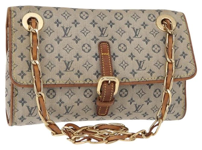 LOUIS VUITTON Monogram Mini Camille Chain Shoulder Bag Blue M92002 Auth 153870 Bleu