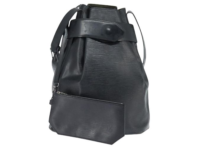 LOUIS VUITTON Epi Sac Depaule GM Shoulder Bag Black M80155 LV Auth 149082