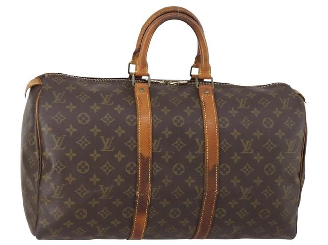 LOUIS VUITTON Sac Boston Monogram Keepall 45 M41428 LV Auth bs29404 Monogramme