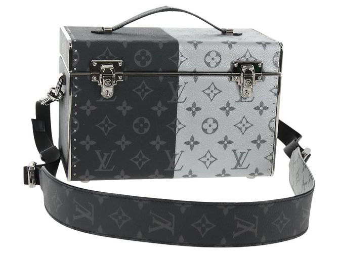 LOUIS VUITTON Borsa Mini Box Trunk Split Monogram Eclipse M21022 LV Auth 141164SM Monogramma