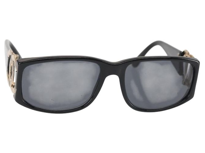 Occhiali da sole CHANEL COCO Marca Plastica Nera CC Auth 143784 Nero