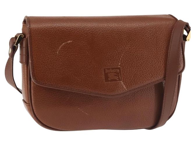 Autre Marque Borsa a Spalla Burberrys in Pelle Marrone Oro Auth th6364 D'oro
