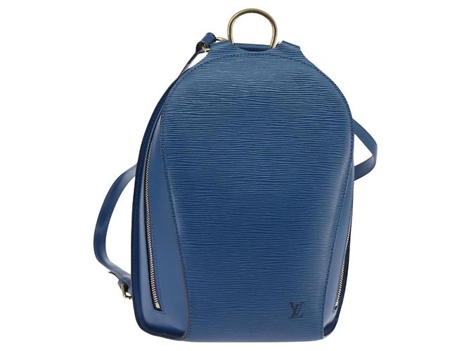 LOUIS VUITTON Epi Mabillon Backpack Blue M52235 LV Auth 141956