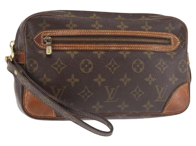 LOUIS VUITTON Monogram Marly Dragonne GM Clutch Bag M51825 LV Auth BA6162