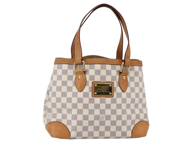 LOUIS VUITTON Bolsa Tote Hampstead PM Damier Azur N51207 LV Auth BA6345
