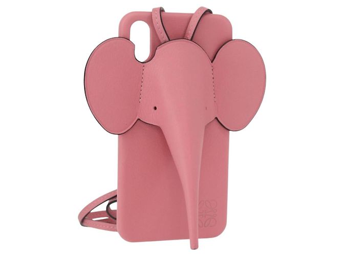 Funda de iPhone XS de cuero rosa Auth BA7693 LOEWE