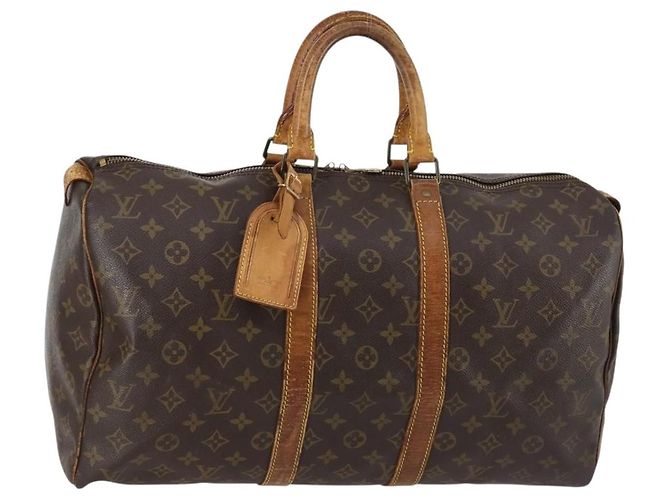 LOUIS VUITTON Sac Boston Monogram Keepall 45 M41428 LV Auth 142486 Monogramme
