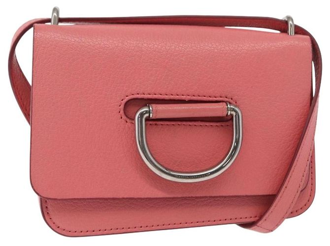 Borsa a Spalla in Pelle Rosa Oro Auth BA7701 di BURBERRY D'oro