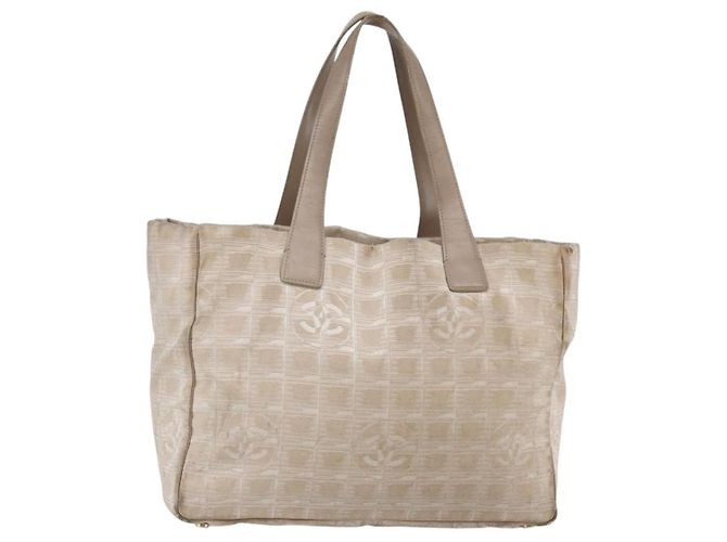 CHANEL Nuova Borsa Tote da Viaggio Nylon Rosa Argento CC Auth BA6548