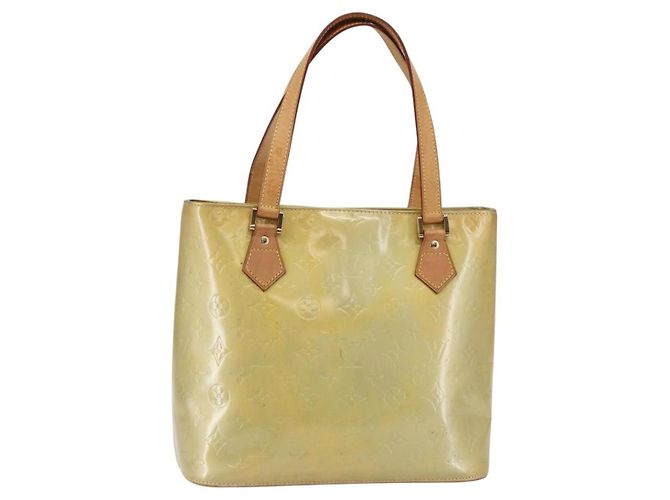 LOUIS VUITTON Sac à main Monogram Vernis Houston Gris M91053 LV Auth th6399