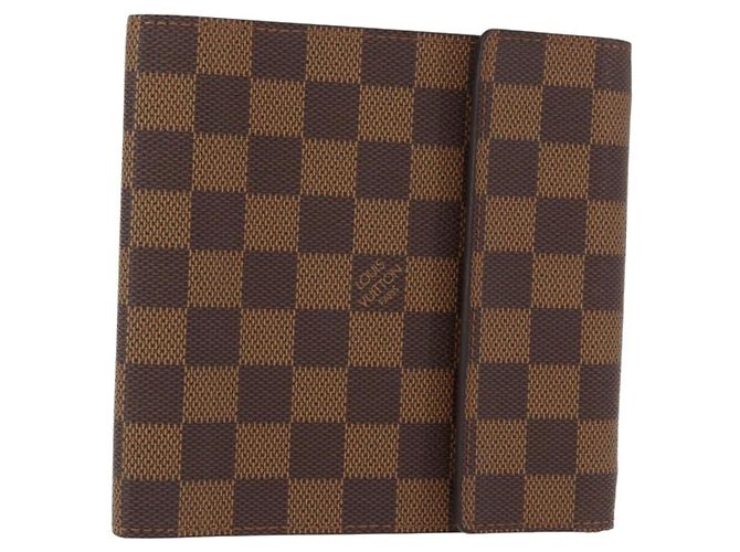 LOUIS VUITTON Custodia CD Damier Ebene Pochette LV Auth 153322