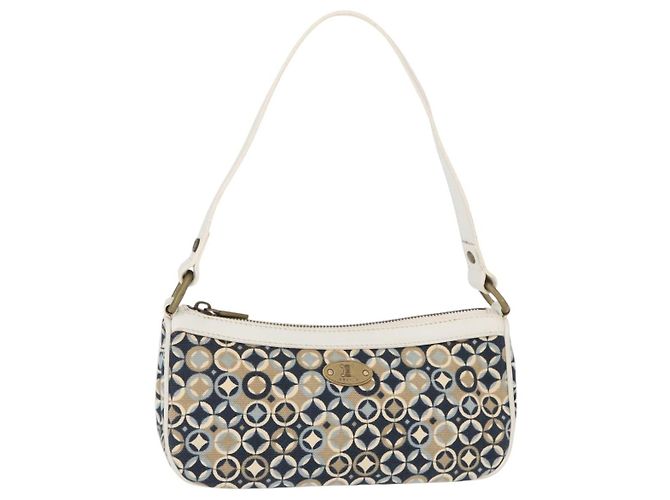 Céline CELINE Accessory Pouch Canvas Navy Auth 154611 Navy blue