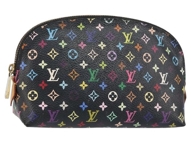 LOUIS VUITTON Pochette Pouch Monogram Multicolore Nero M47355 LV Auth 151368V