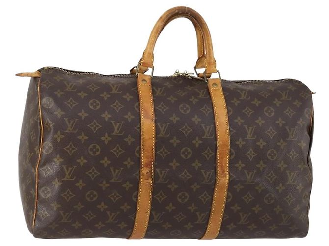 LOUIS VUITTON Bolsa Boston Monogram Keepall 50 M41426 LV Auth 154814 Monograma