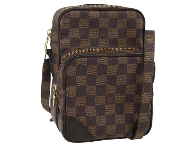 LOUIS VUITTON Borsa a Spalla Amazon Damier Ebene SPO N48074 LV Auth 155271V