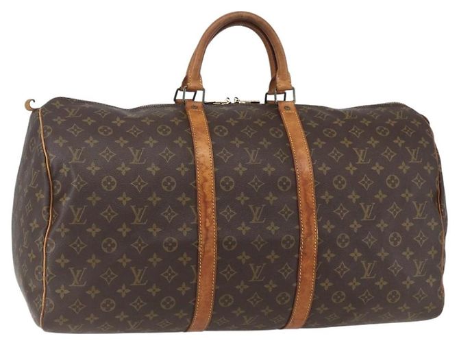 LOUIS VUITTON Bolsa Boston Monogram Keepall 55 M41424 LV Auth ka634 Monograma