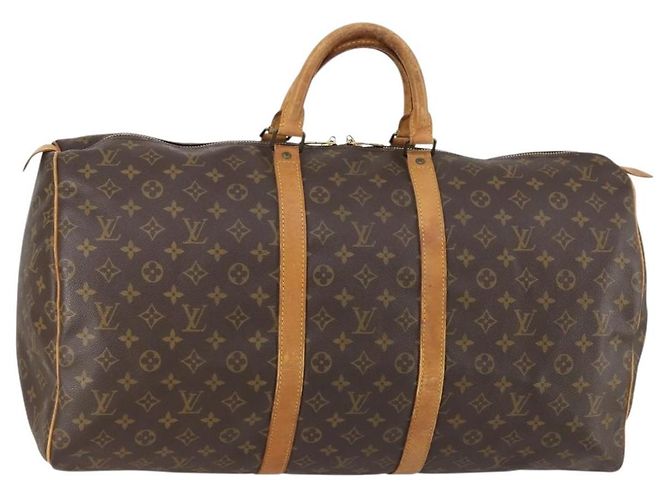 LOUIS VUITTON Bolsa Boston Monogram Keepall 55 M41424 LV Auth 147845 Monograma
