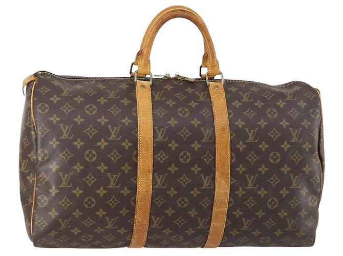 LOUIS VUITTON Bolsa Boston Monogram Keepall 50 M41426 LV Auth 147844 Monograma