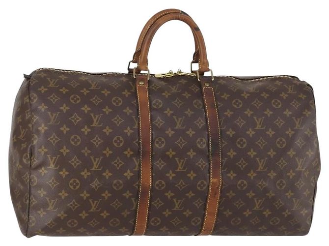 LOUIS VUITTON Bolsa Boston Monogram Keepall 55 M41424 LV Auth bs30681 Monograma
