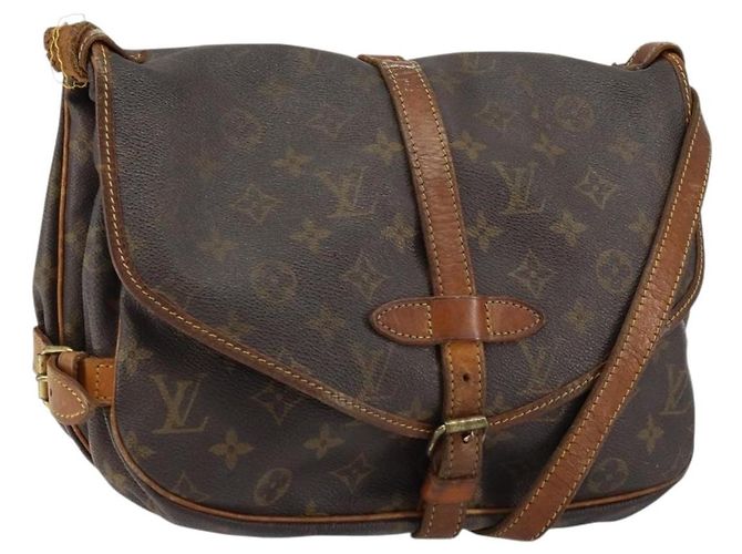 LOUIS VUITTON Bolsa de Ombro Monogram Saumur 30 M42256 LV Auth bs30833 Monograma