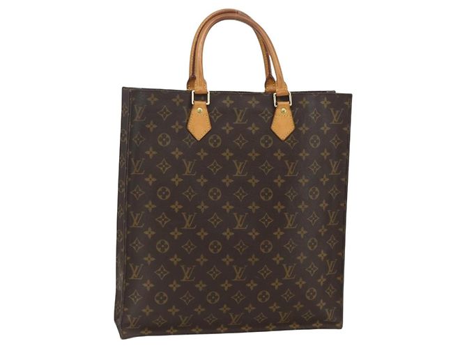 LOUIS VUITTON Sac Plat Monogram M51140 LV Auth ka493 Monogramme