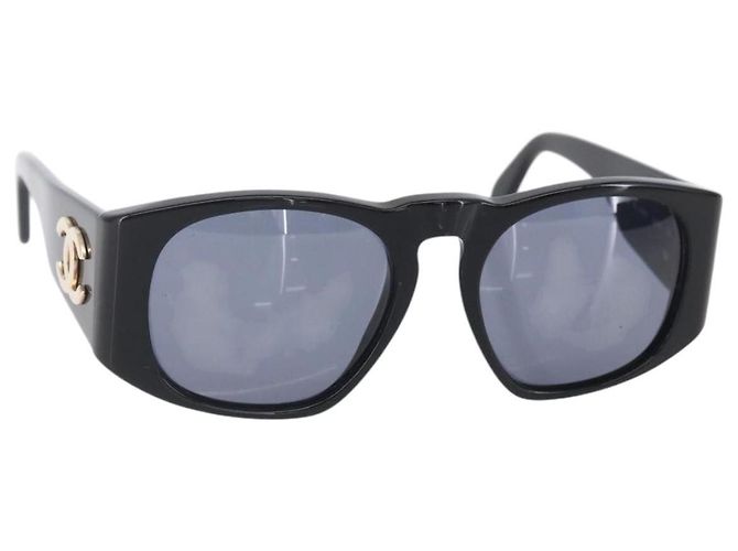 Occhiali da sole CHANEL Plastica Nera CC Auth yk19628 Nero