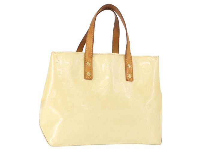 LOUIS VUITTON Sac à main Monogram Vernis Reade PM Perle M91336 LV Auth 149639