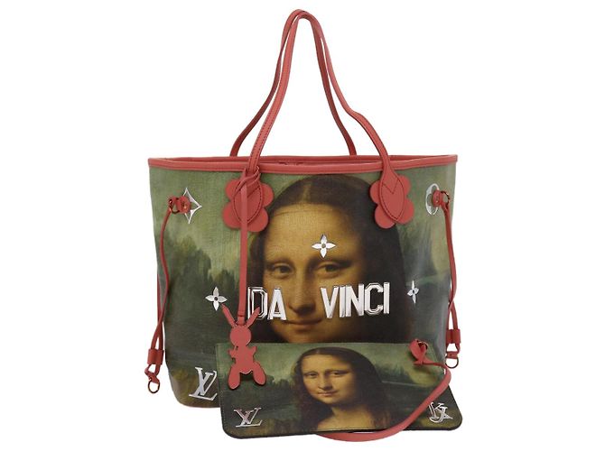 LOUIS VUITTON Masters Kollektion DA VINCI Neverfull MM Tasche M43373 LV Auth 47430SM Pink