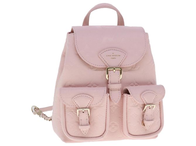 LOUIS VUITTON Monogram Empreinte Backup Backpack Pink M47074 LV Auth 91596SM