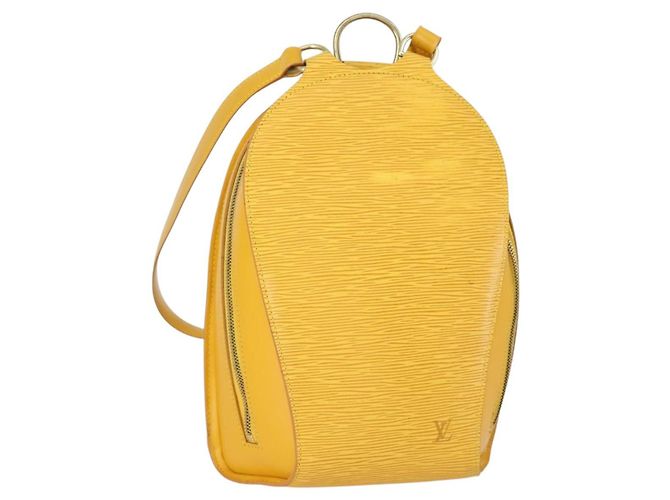 LOUIS VUITTON Sac à dos Epi Mabillon Jaune M52239 LV Auth 154576