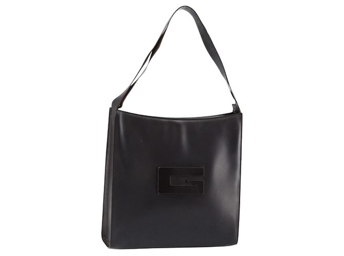 Gucci Borsa a Spalla in Pelle Marrone Argento Auth ep11636