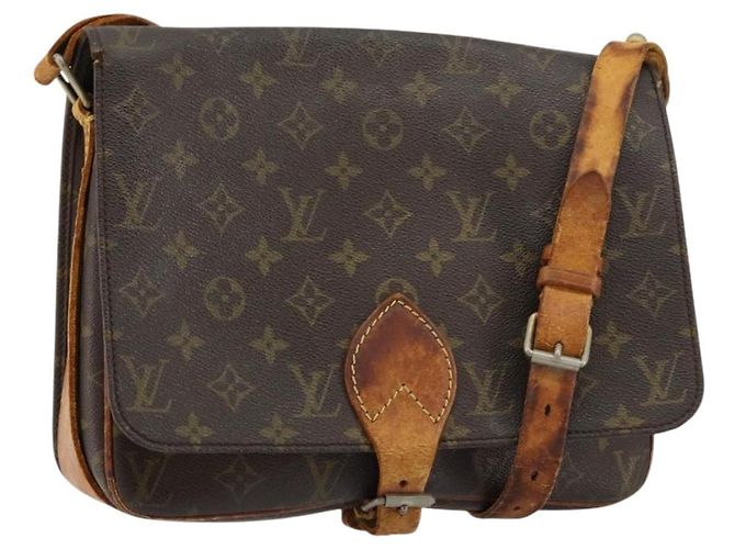 LOUIS VUITTON Bolsa de Ombro Monogram Cartouchiere GM M51252 LV Auth ka400 Monograma