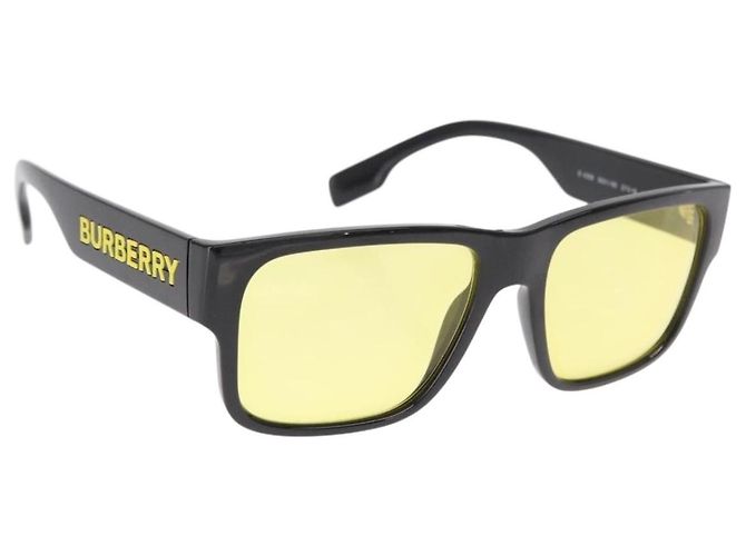 Gafas de sol BURBERRY de plástico negras Auth BA8963 Negro