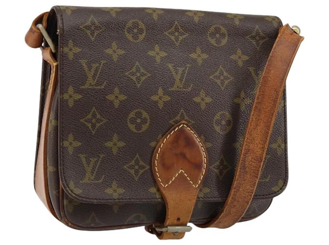 LOUIS VUITTON Bolsa de Ombro Monogram Cartouchiere MM M51253 LV Auth 152857 Monograma