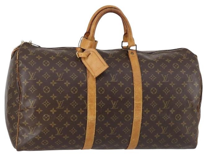 LOUIS VUITTON Bolsa Boston Monogram Keepall 55 M41424 LV Auth 140023 Monograma