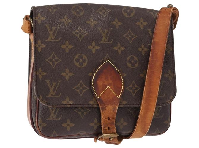 LOUIS VUITTON Monogram Cartouchiere MM Schultertasche M51253 LV Auth BA8476 Monogramm