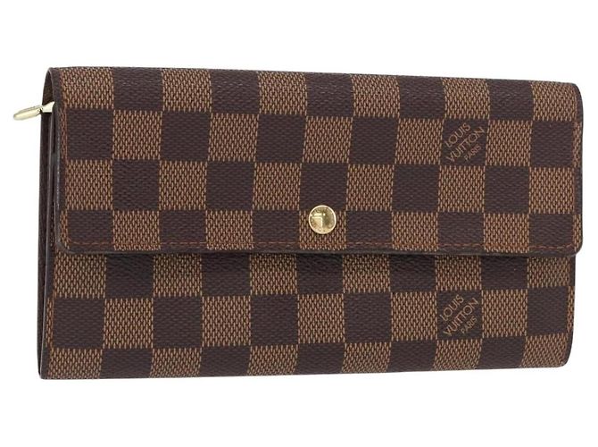 LOUIS VUITTON Sarah Langbörse Damier Ebene N60491 LV Auth 153662