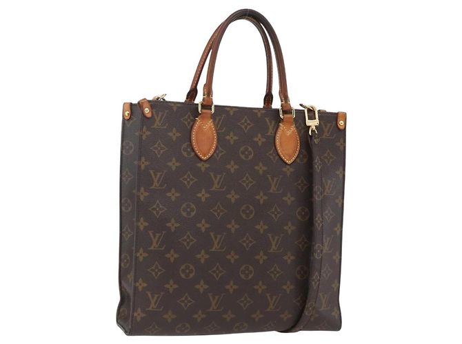 LOUIS VUITTON Sac Plat PM Monogram M51140 LV Auth 156344 Monogramme