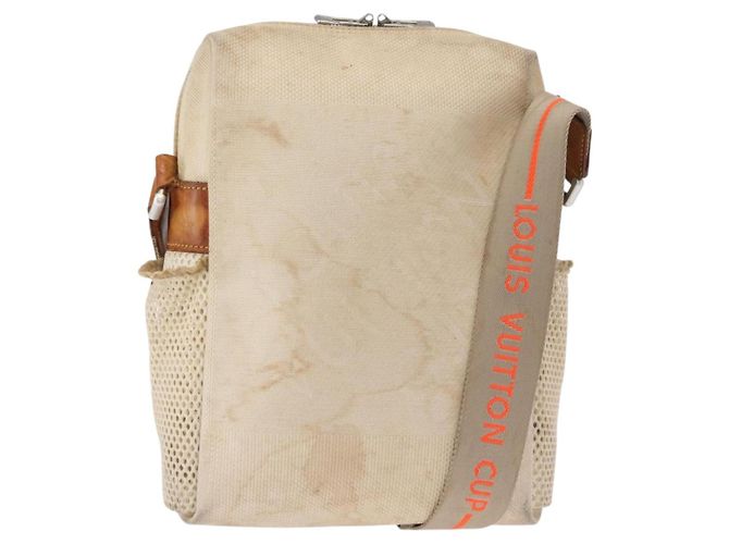 LOUIS VUITTON Bolsa Weatherly LV Cup Damier Geant Blanca M80637 LV Auth 151732 Blanco