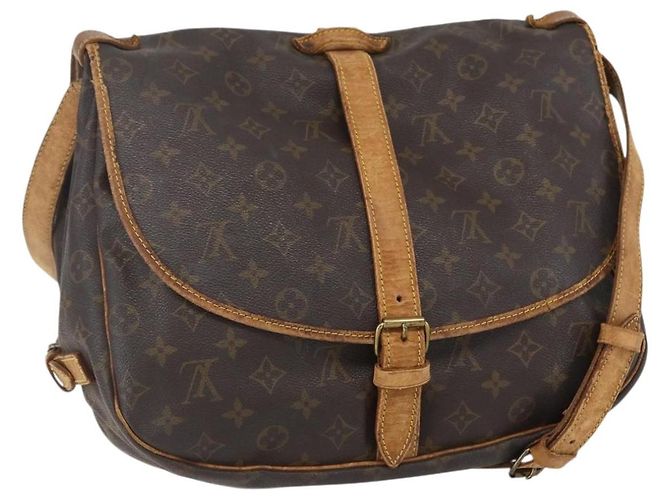 LOUIS VUITTON Bolso de Hombro Monogram Saumur 35 M42254 LV Auth ka706 Monograma