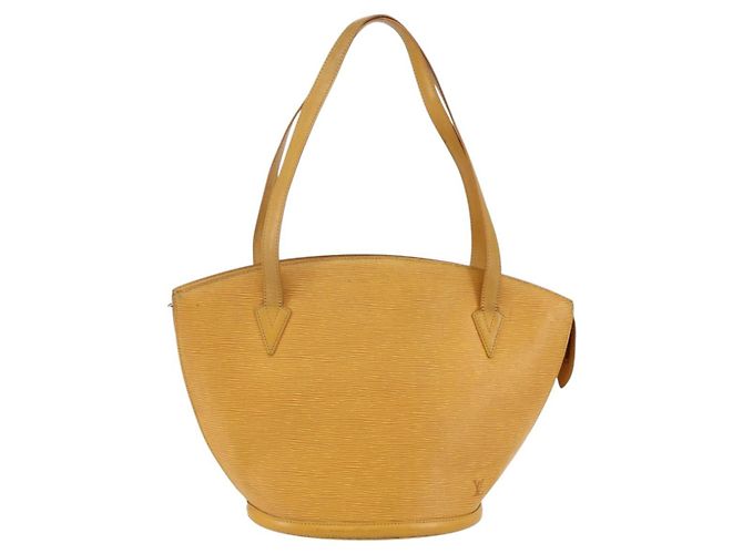 LOUIS VUITTON Bolsa de Compras de Hombro Saint Jacques Epi Amarilla M52269 Auth 144909 Amarillo