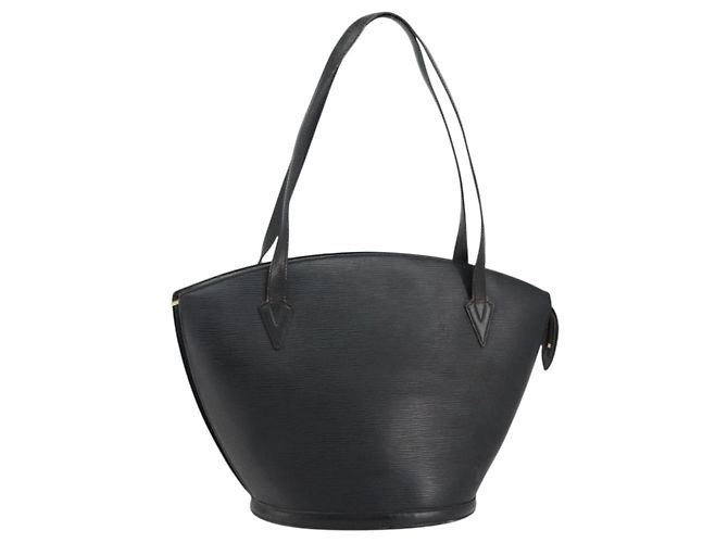 LOUIS VUITTON Bolsa de Compras Epi Saint Jacques Negra M52262 LV Auth 143543 Negro