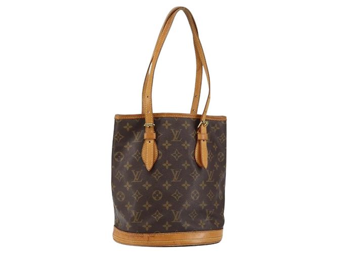 LOUIS VUITTON Bolsa de Hombro Monogram Bucket PM M42238 LV Auth am9204 Monograma